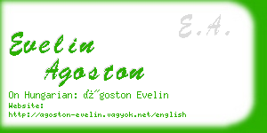 evelin agoston business card